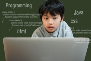 プログラミングをする天才少年