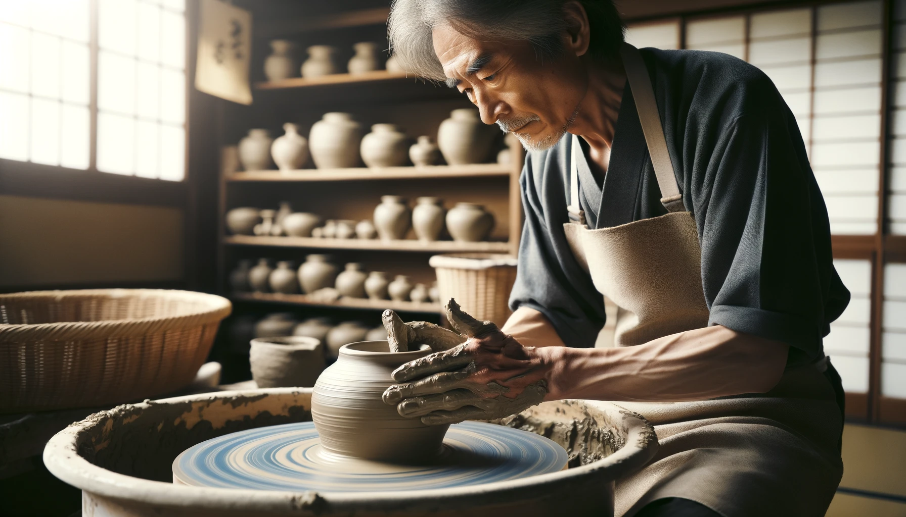 陶器づくりを習い中